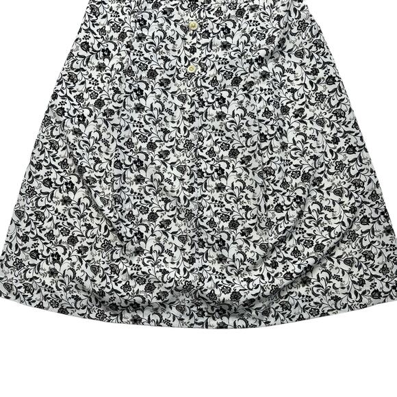 Vintage Oblady Tokyo Style Floral Dress Size Medium Black And White - Picture 2 of 7